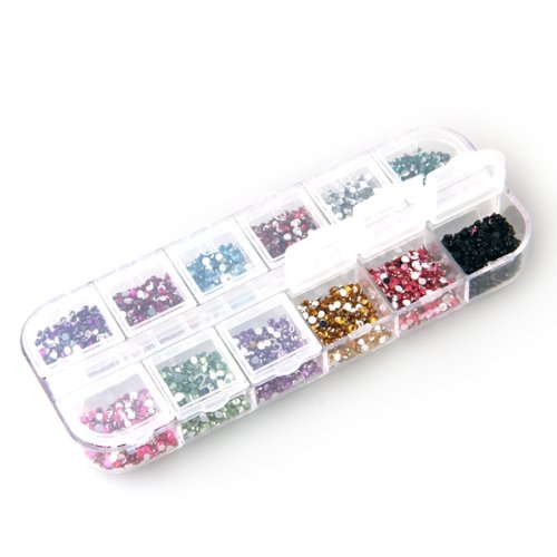 1800X Manicura Decoración Uñas Polvo Abolorios Piedras